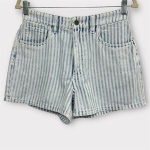 Faherty Topsail Shorts Women's 27 Blue Railroad Stripe 3" Inseam Coastal Beachy